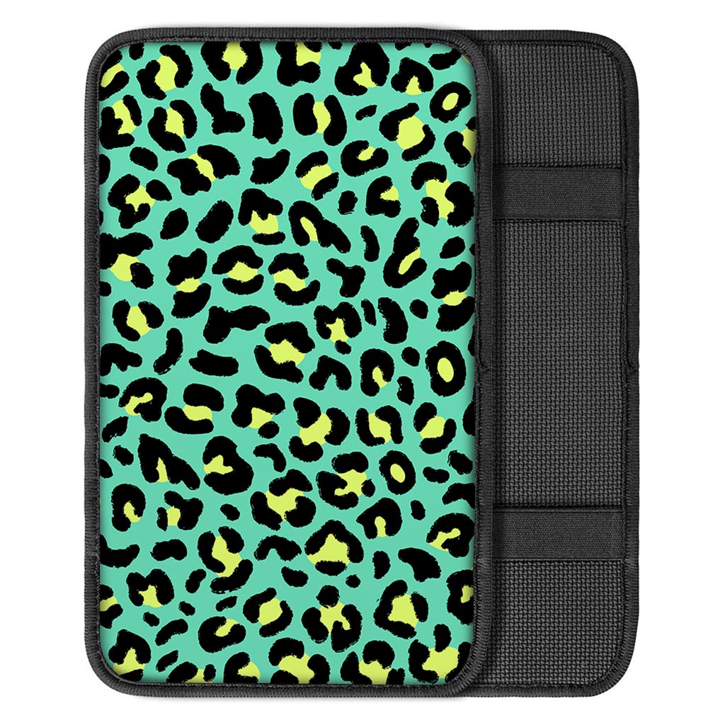 Green Leopard Car Console Cover-grizzshop