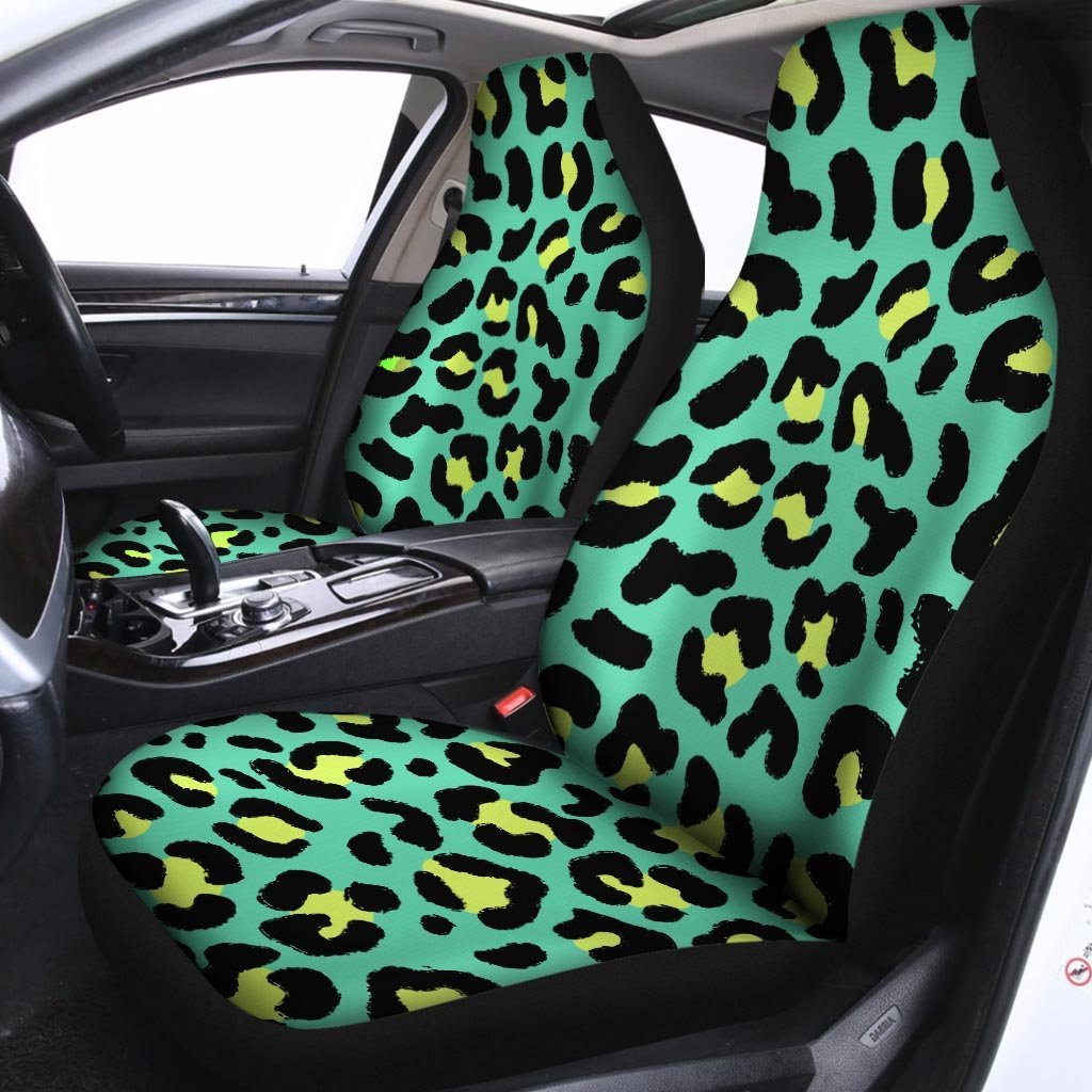 Green Leopard Car Seat Covers-grizzshop