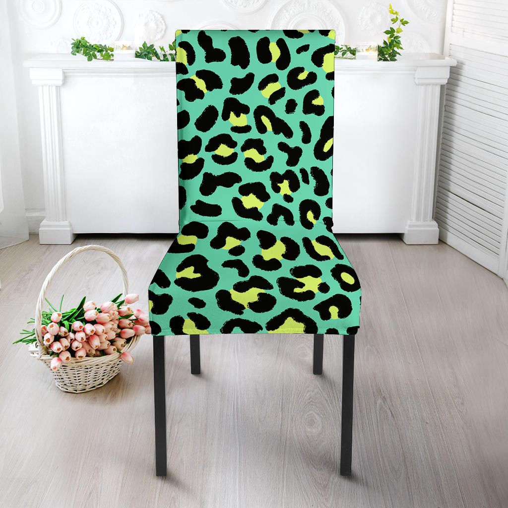 Green Leopard Chair Cover-grizzshop