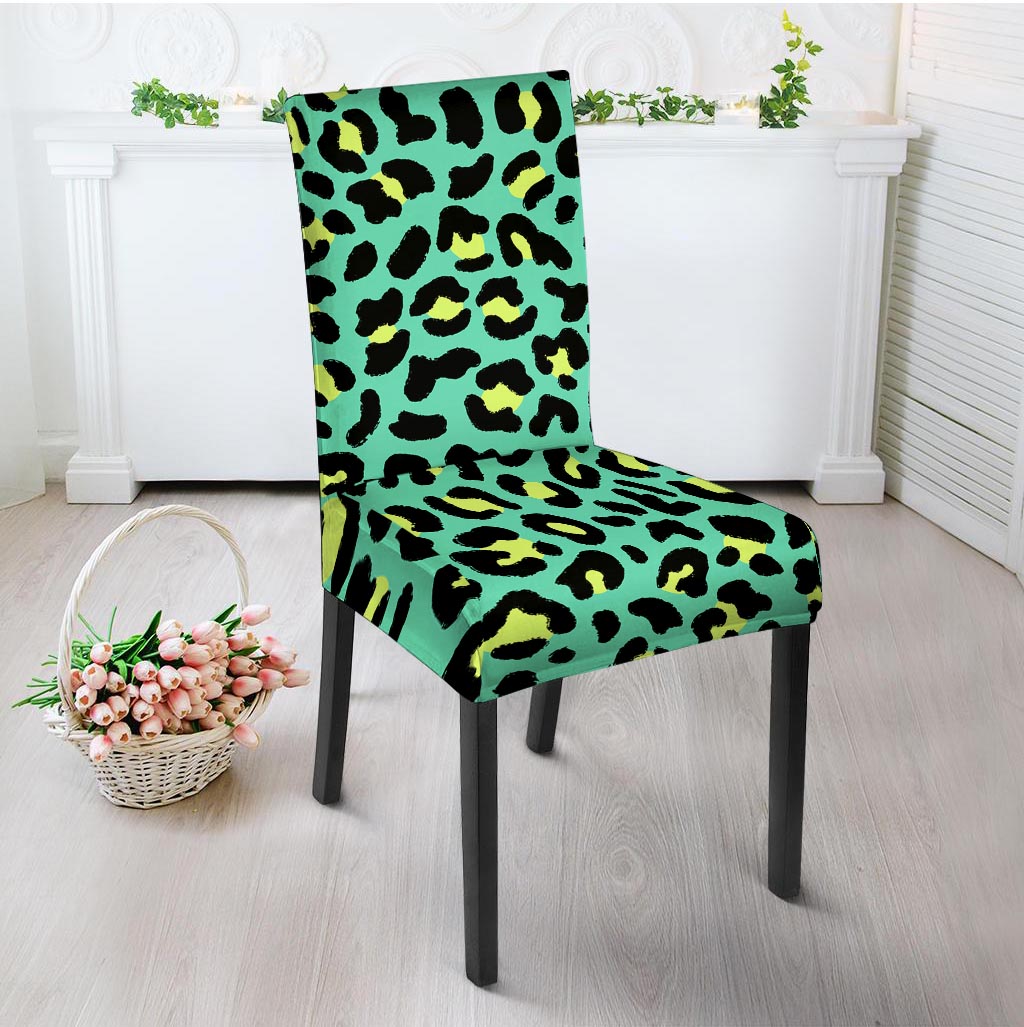 Green Leopard Chair Cover-grizzshop
