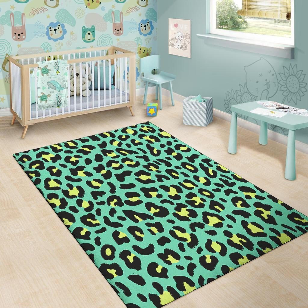 Green Leopard Floor Mat-grizzshop