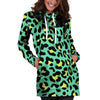 Green Leopard Hoodie Dress-grizzshop