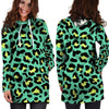 Green Leopard Hoodie Dress-grizzshop