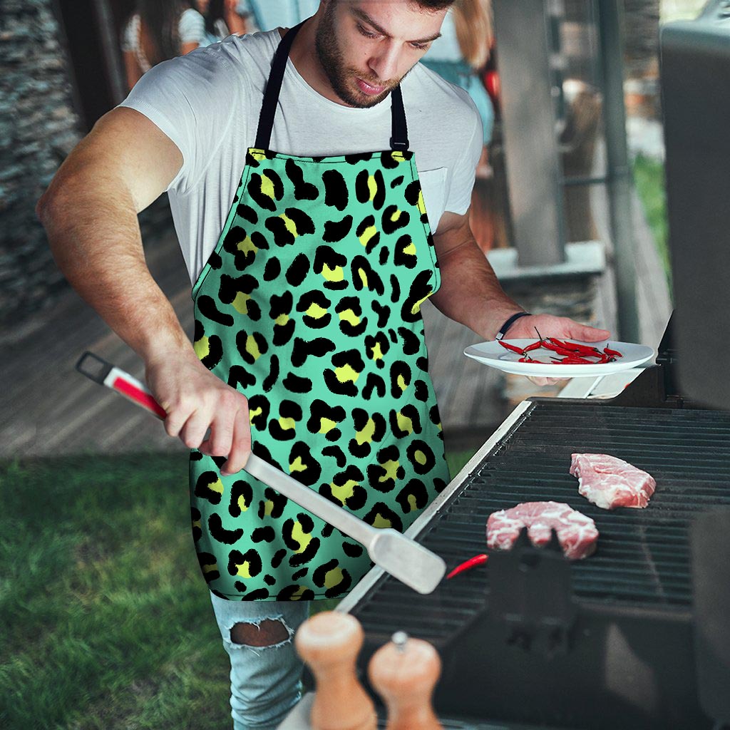 Green Leopard Men's Apron-grizzshop