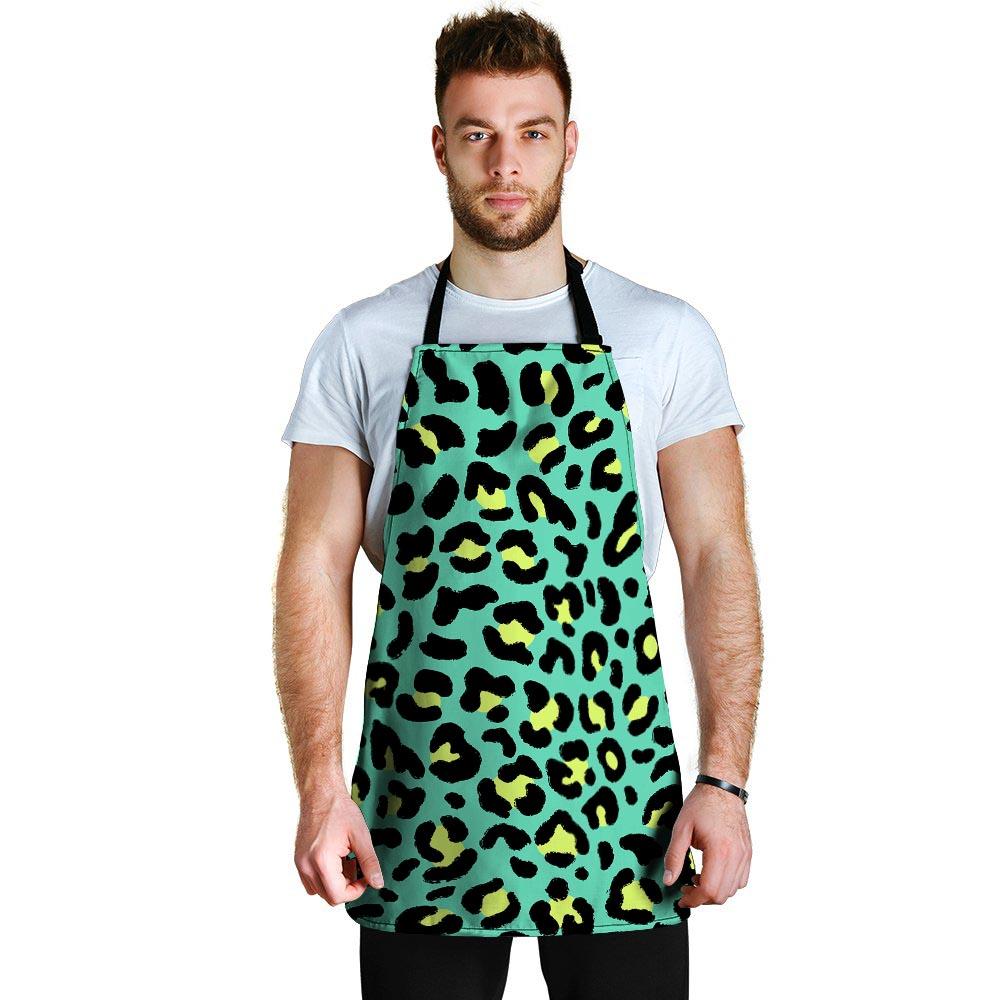 Green Leopard Men's Apron-grizzshop