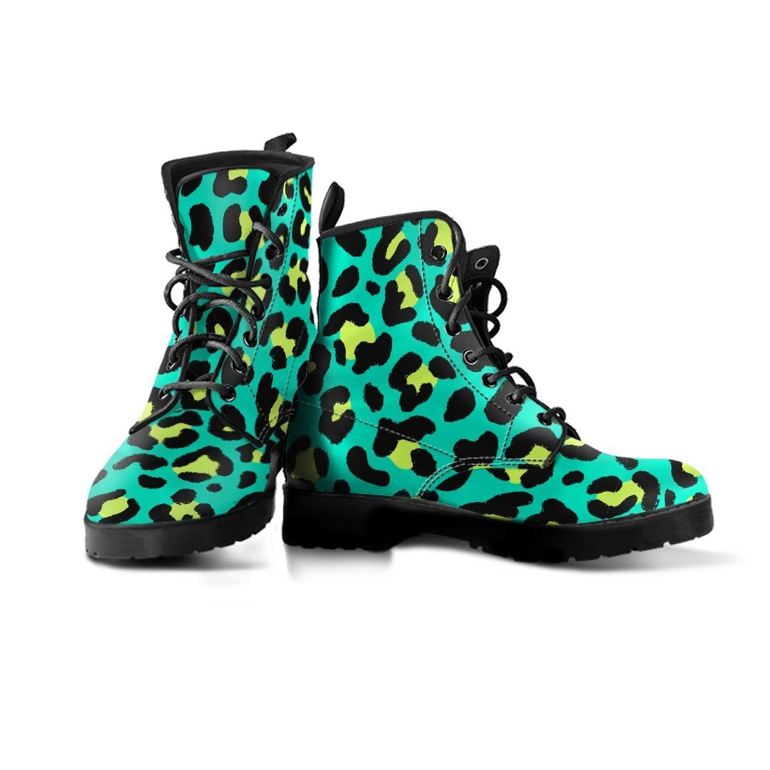 Green Leopard Men's Boots-grizzshop