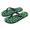 Green Leopard Men's Flip Flops-grizzshop