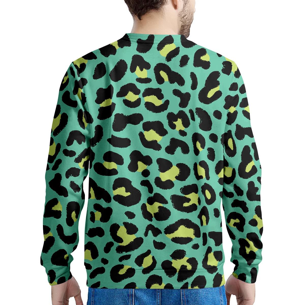 Green Leopard Men's Sweatshirt-grizzshop