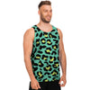 Green Leopard Men's Tank Tops-grizzshop