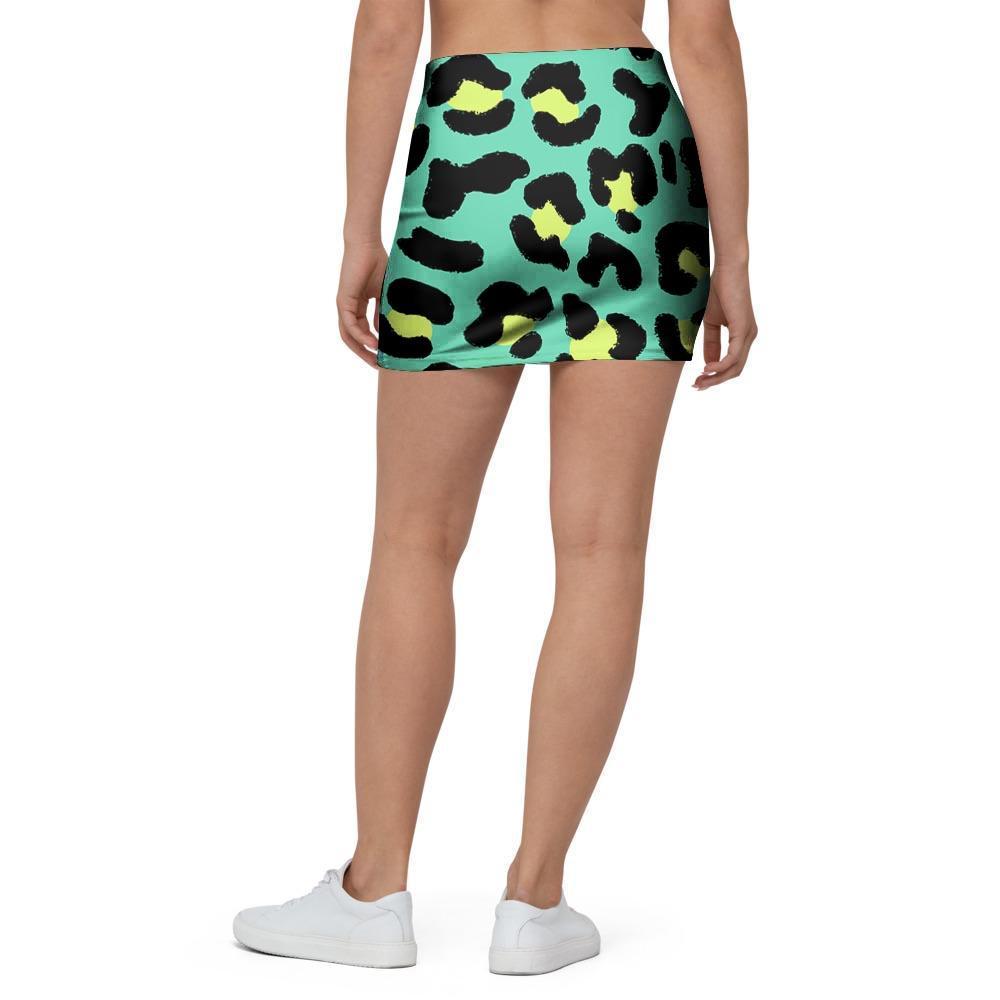 Green Leopard Mini Skirt-grizzshop