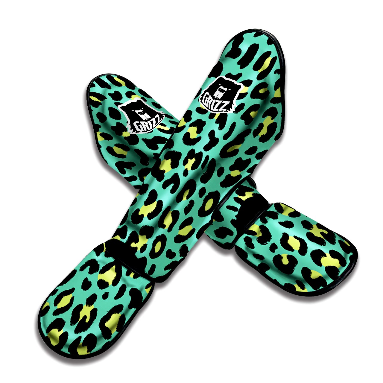 Green Leopard Muay Thai Shin Guard-grizzshop