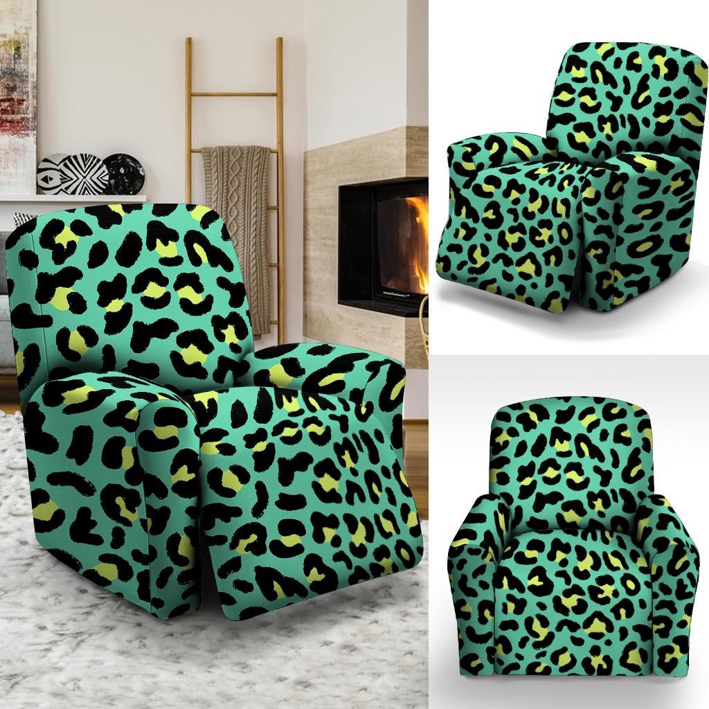 Green Leopard Recliner Cover-grizzshop