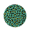 Green Leopard Round Rug-grizzshop