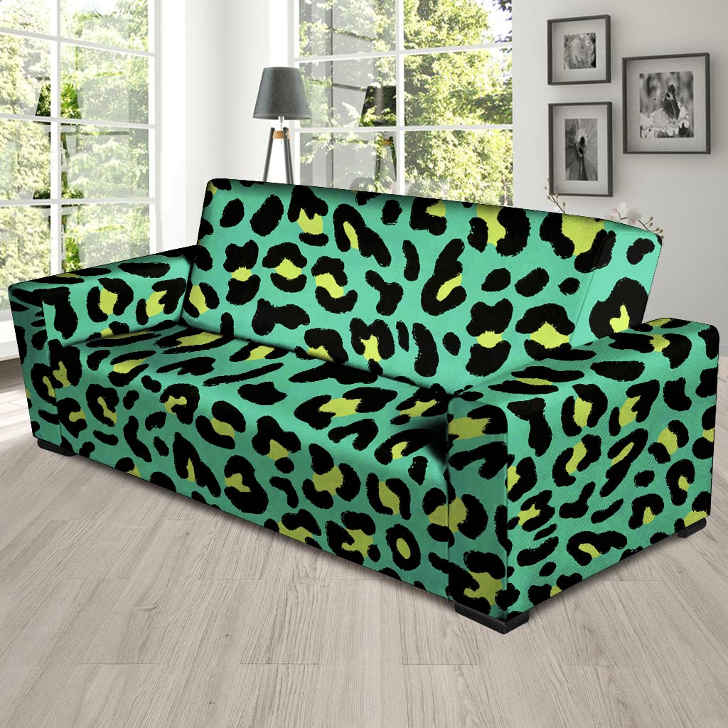 Green Leopard Sofa Cover-grizzshop