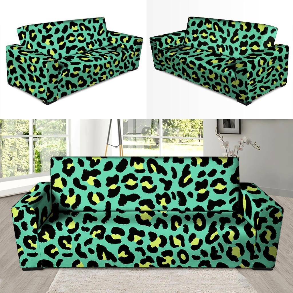 Green Leopard Sofa Cover-grizzshop