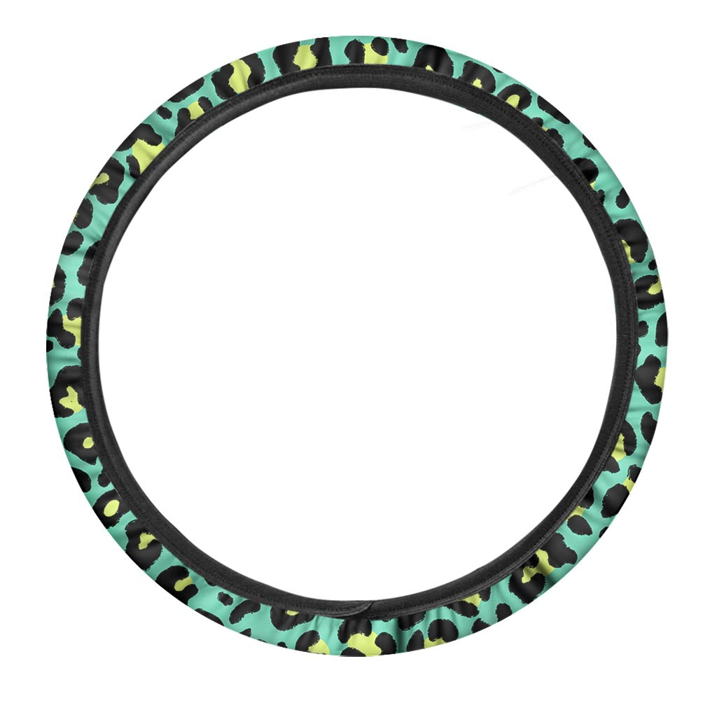 Green Leopard Steering Wheel Cover-grizzshop