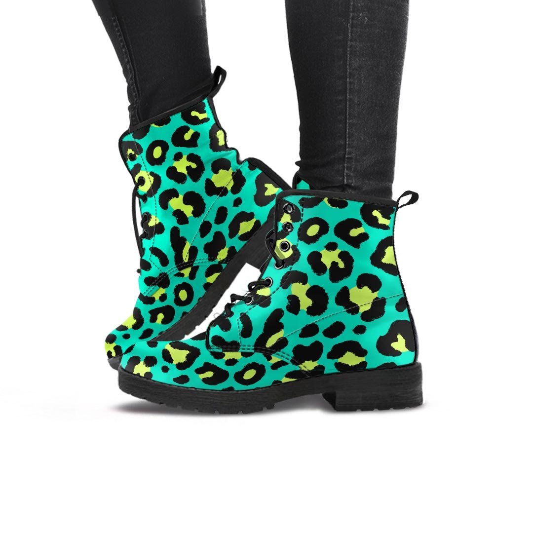 Green Leopard Women's Boots-grizzshop