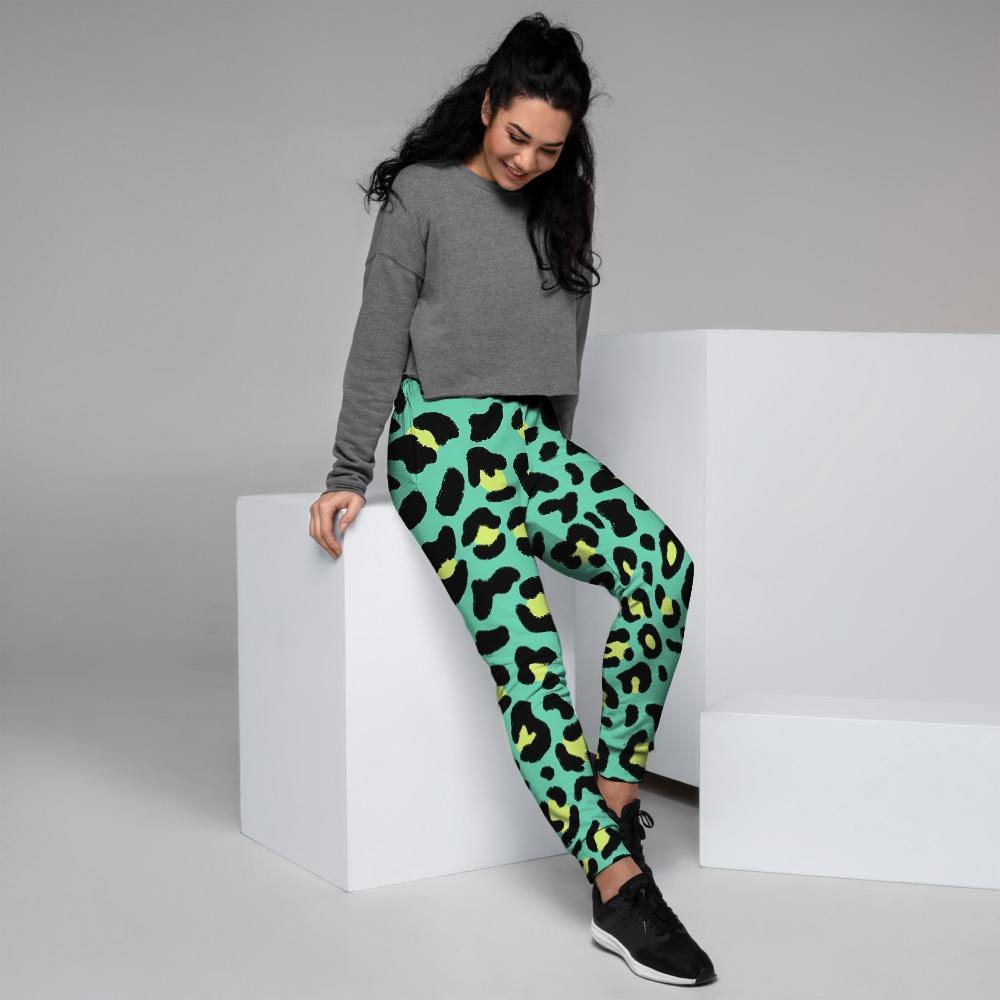 Green Leopard Women's Joggers-grizzshop