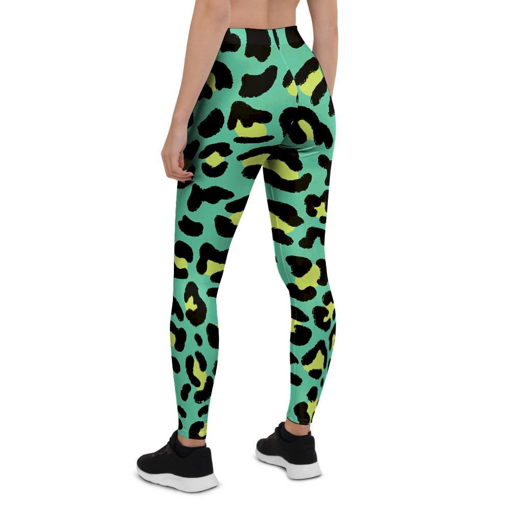 Green Leopard Women's Leggings-grizzshop