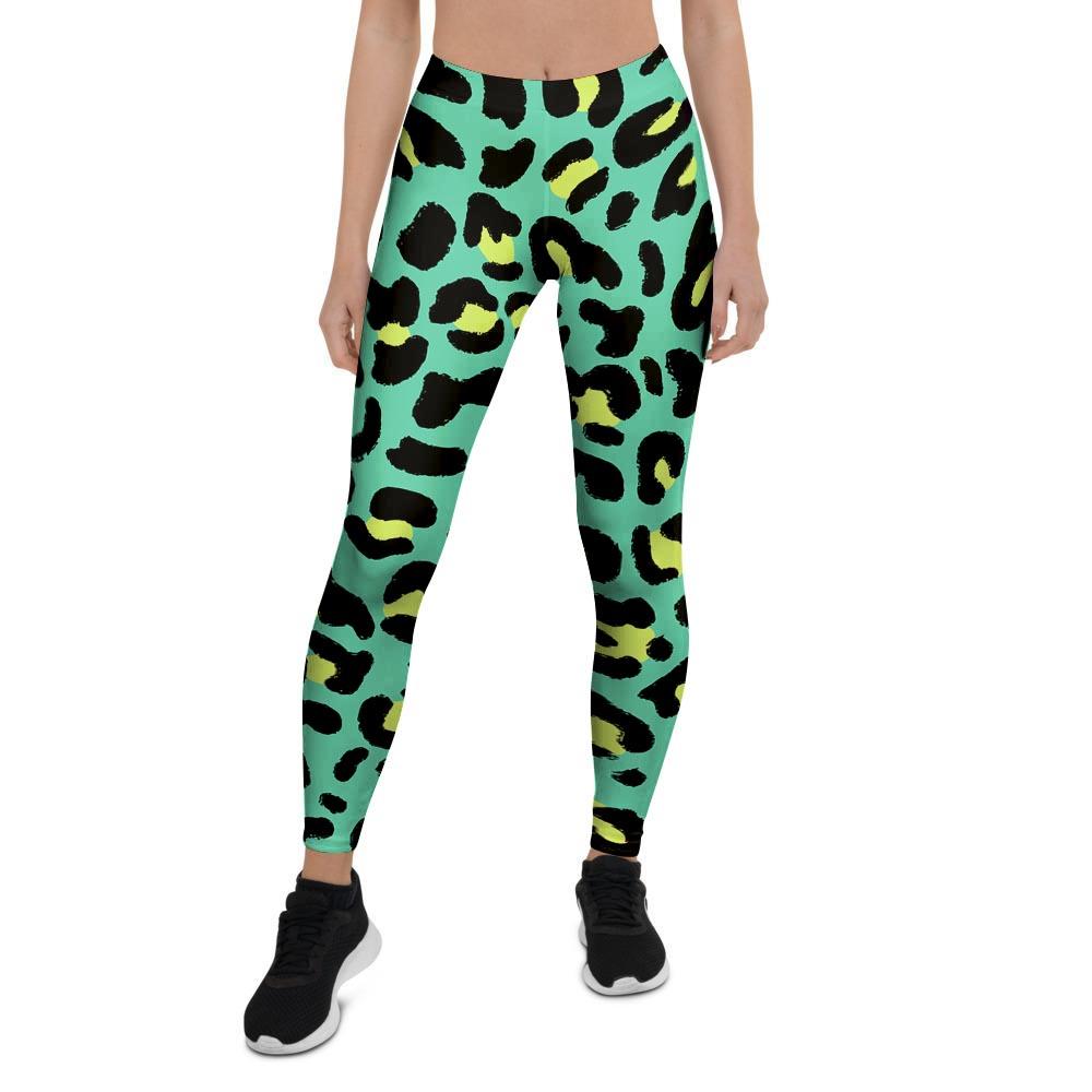 Green Leopard Women's Leggings-grizzshop