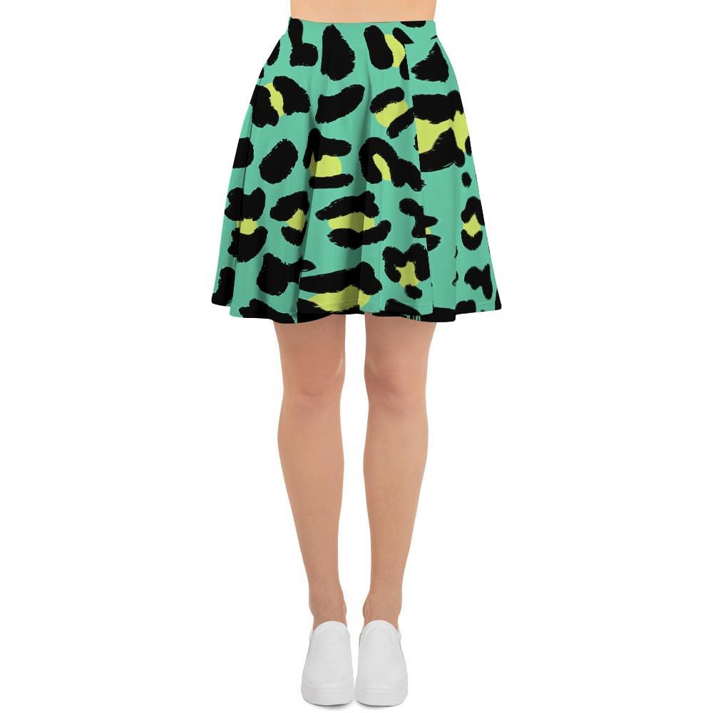 Green Leopard Women's Skirt-grizzshop