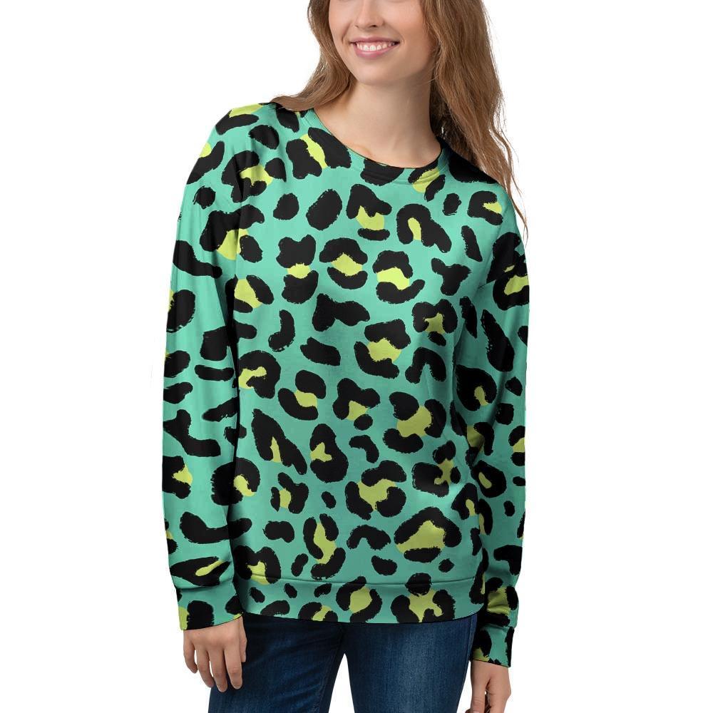 Green Leopard Women's Sweatshirt-grizzshop