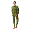 Green Lime And Yellow Zigzag Print Pattern Men's Pajamas-grizzshop