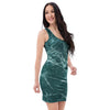 Green Malachite Marble Bodycon Dress-grizzshop