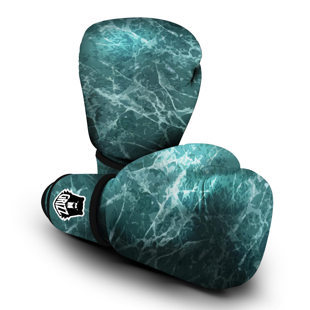 Green Malachite Marble Boxing Gloves-grizzshop