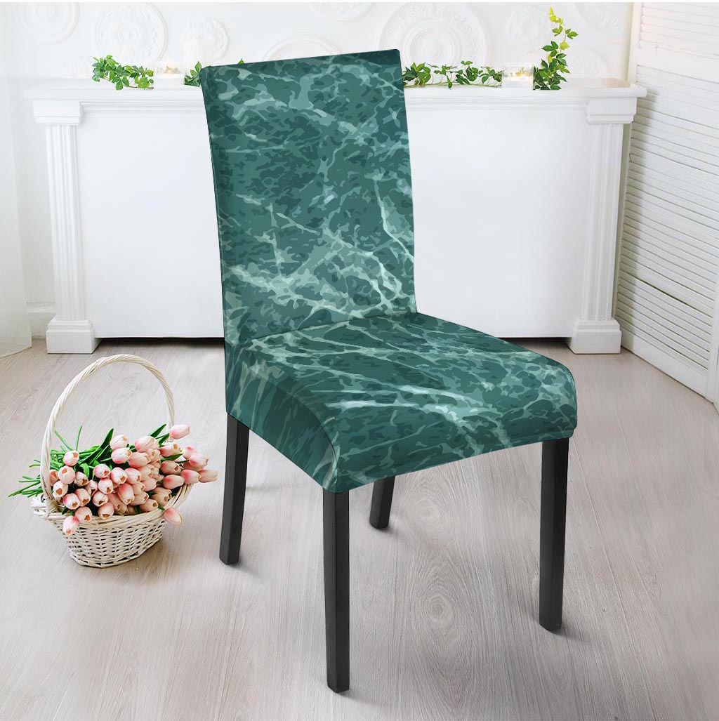 Green Malachite Marble Chair Cover-grizzshop