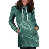 Green Malachite Marble Hoodie Dress-grizzshop