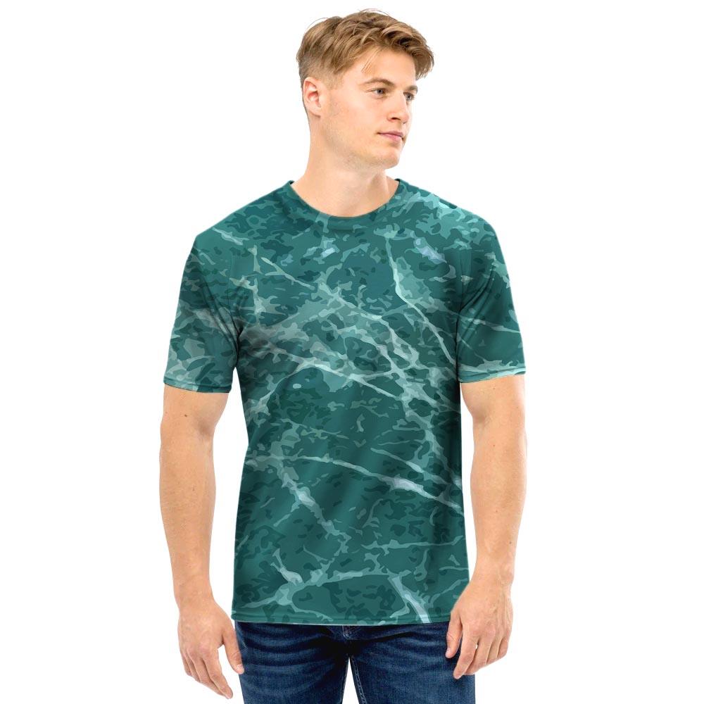 Green Malachite Marble Men T Shirt-grizzshop