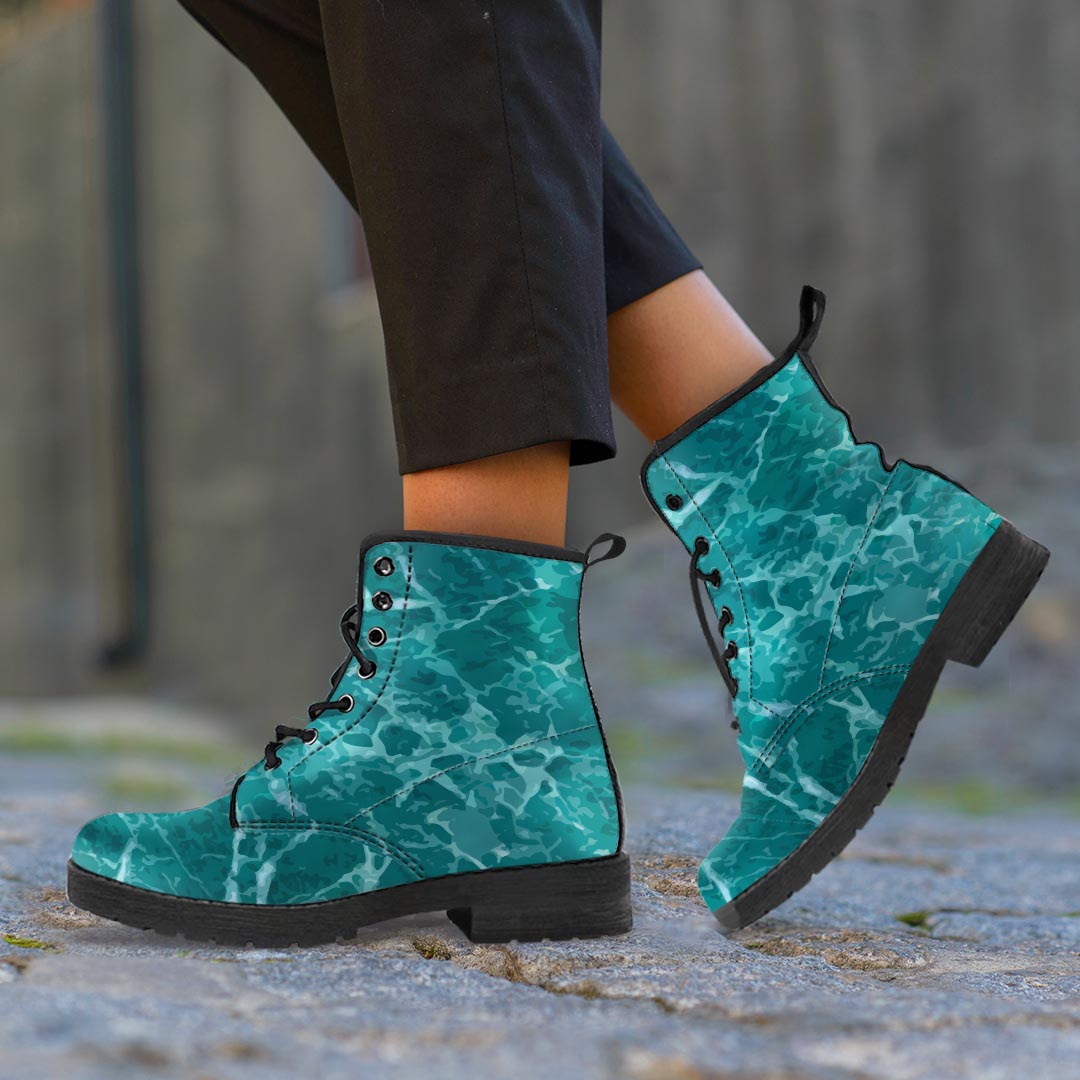 Green Malachite Marble Men's Boots-grizzshop