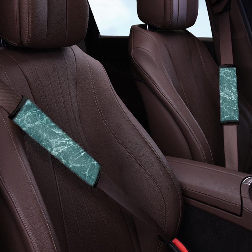 Green Malachite Marble Seat Belt Cover-grizzshop