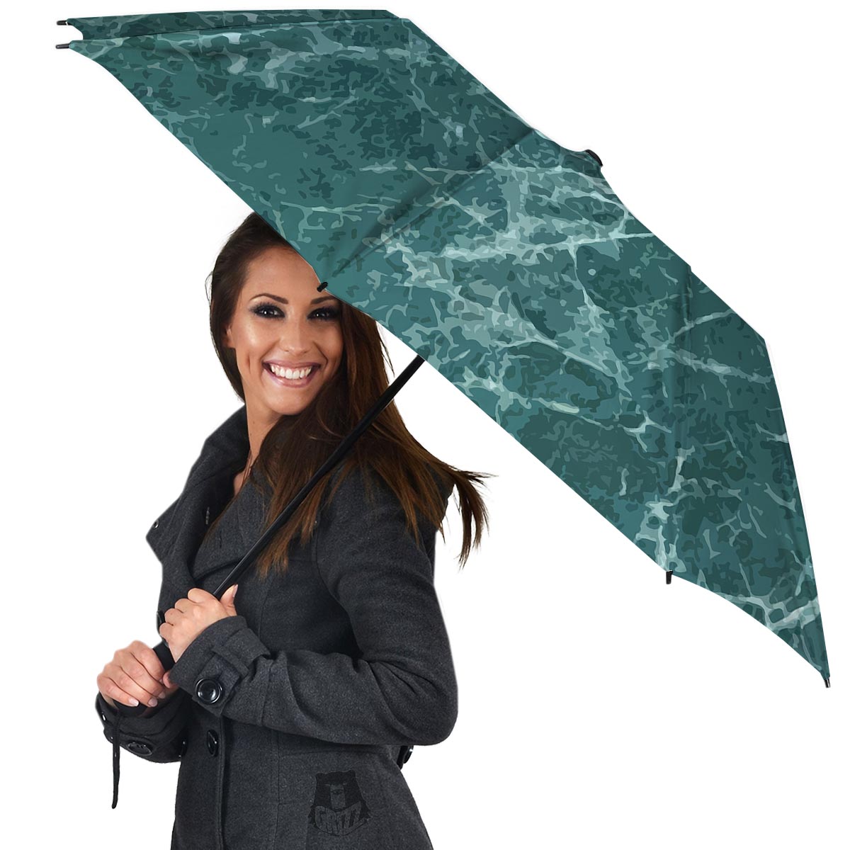 Green Malachite Marble Umbrella-grizzshop