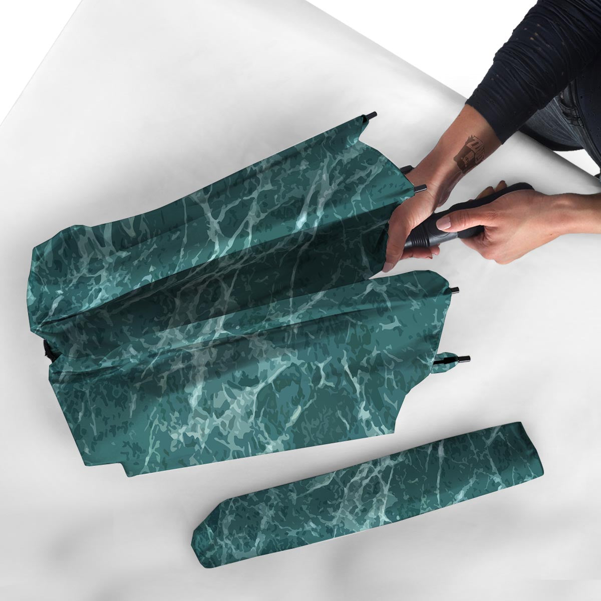 Green Malachite Marble Umbrella-grizzshop