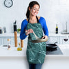 Green Malachite Marble Women's Apron-grizzshop