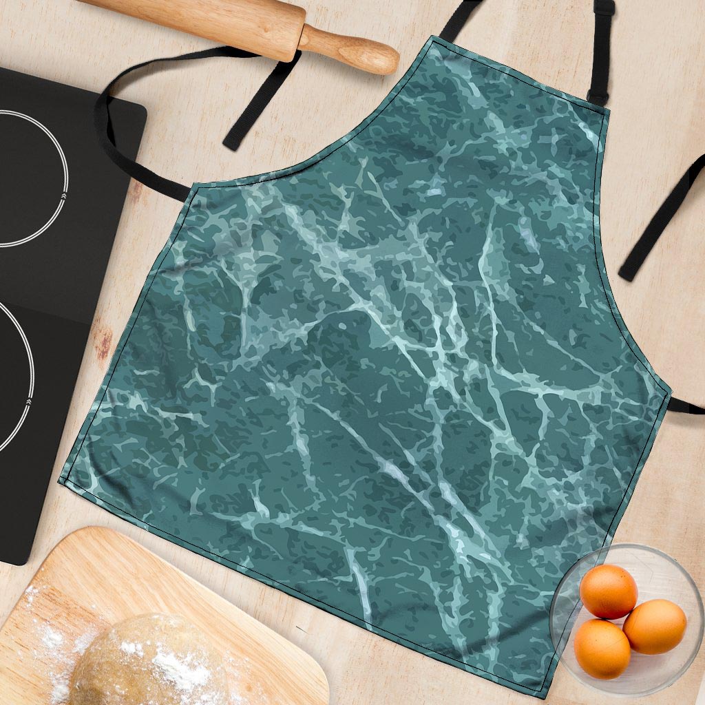 Green Malachite Marble Women's Apron-grizzshop