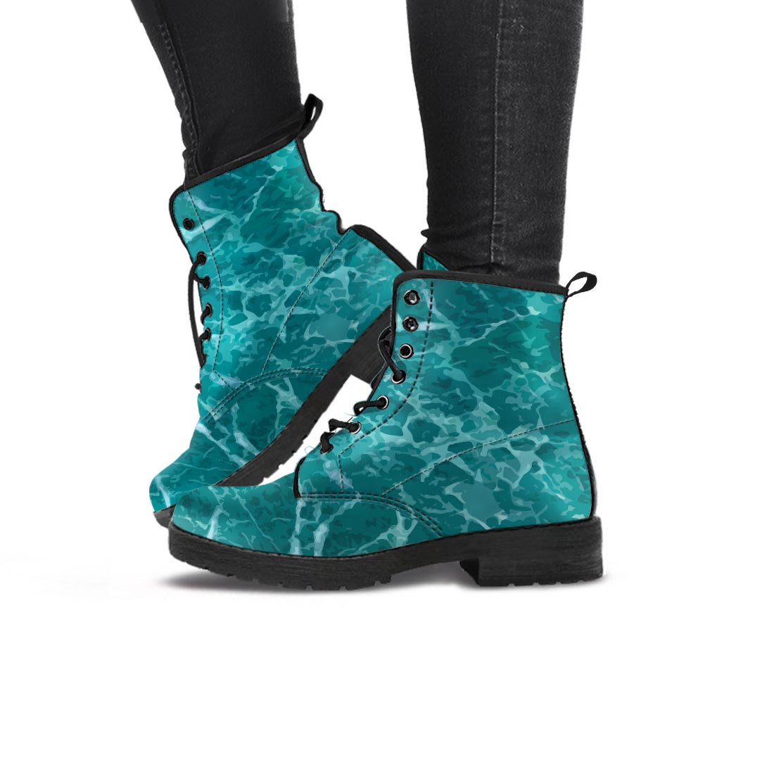 Green Malachite Marble Women's Boots-grizzshop