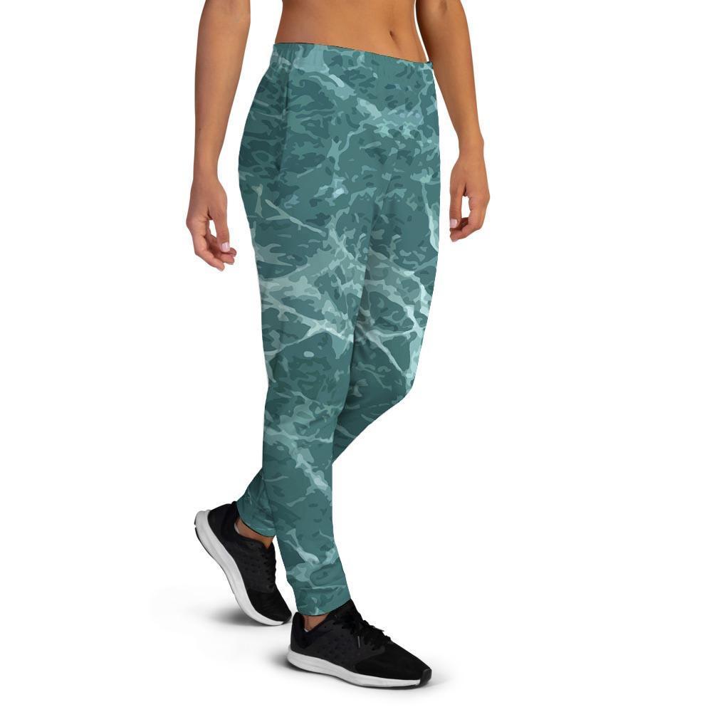 Green Malachite Marble Women's Joggers-grizzshop