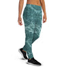 Green Malachite Marble Women's Joggers-grizzshop