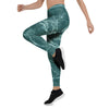 Green Malachite Marble Women's Leggings-grizzshop