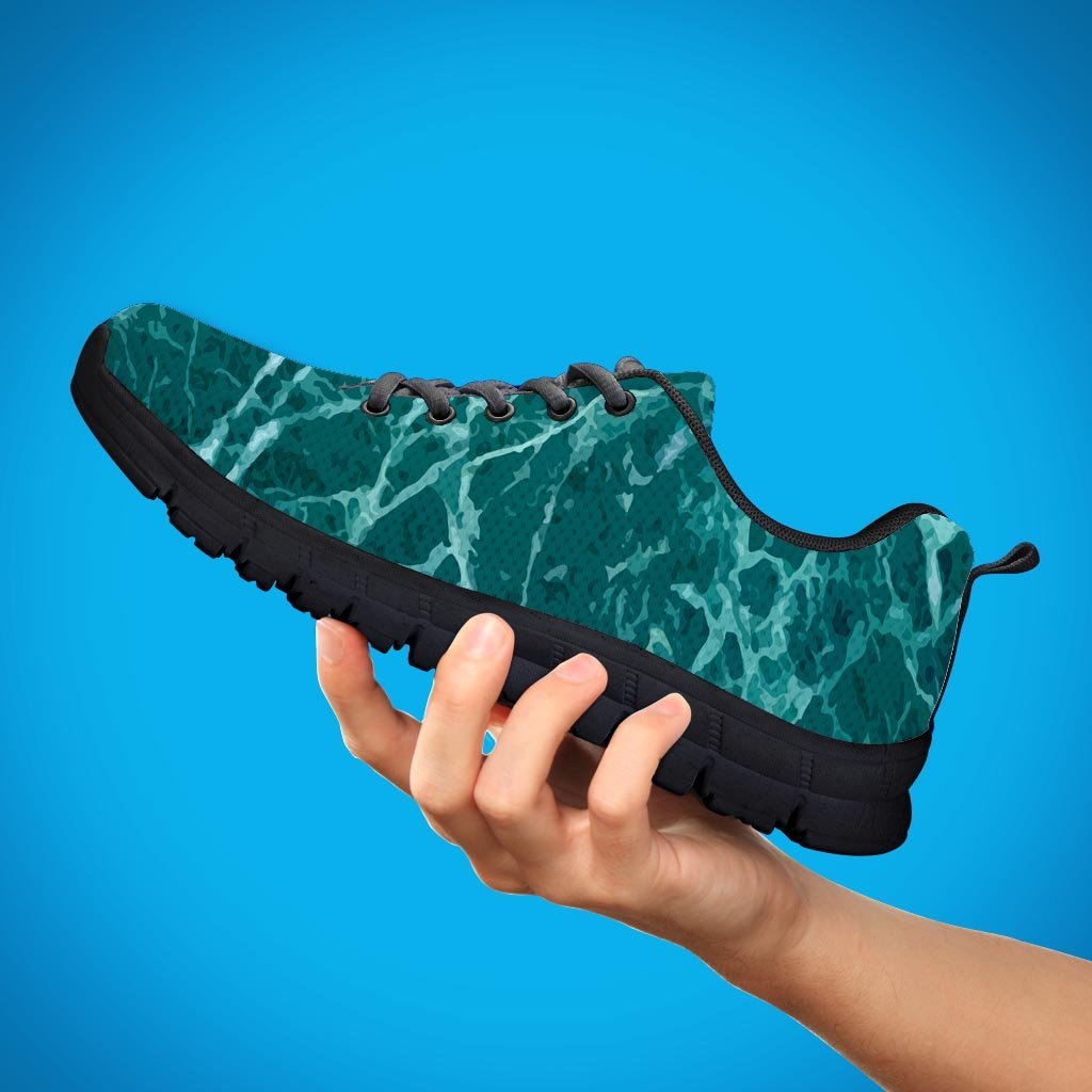 Green Malachite Marble Women's Sneakers-grizzshop