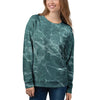 Green Malachite Marble Women's Sweatshirt-grizzshop