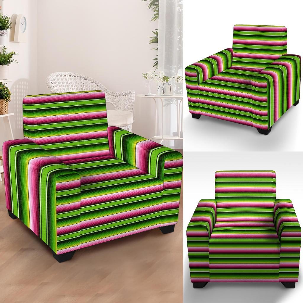 Green Mexican Baja Armchair Cover-grizzshop