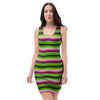 Green Mexican Baja Bodycon Dress-grizzshop