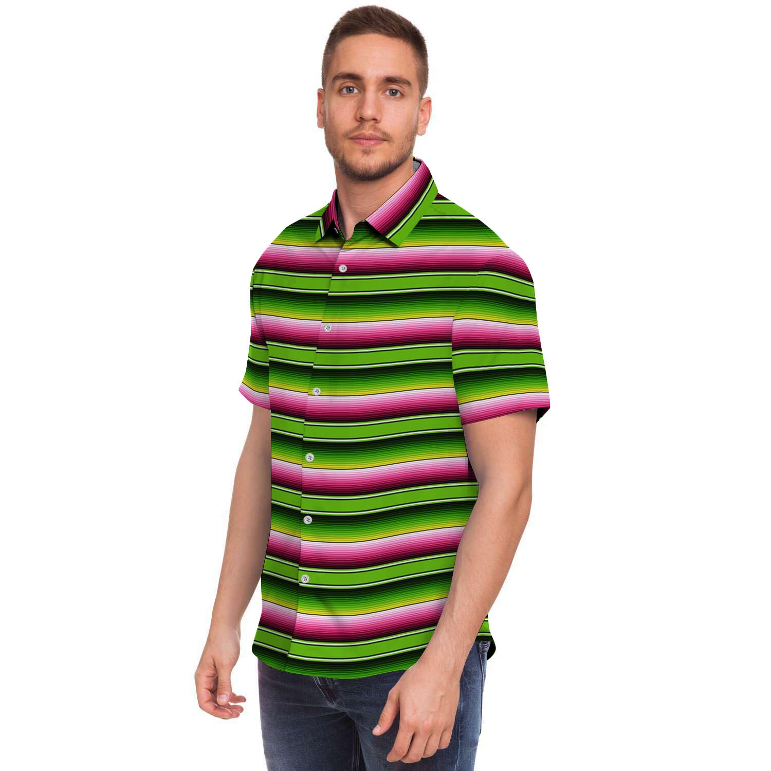 Green Mexican Baja Men's Short Sleeve Shirt-grizzshop