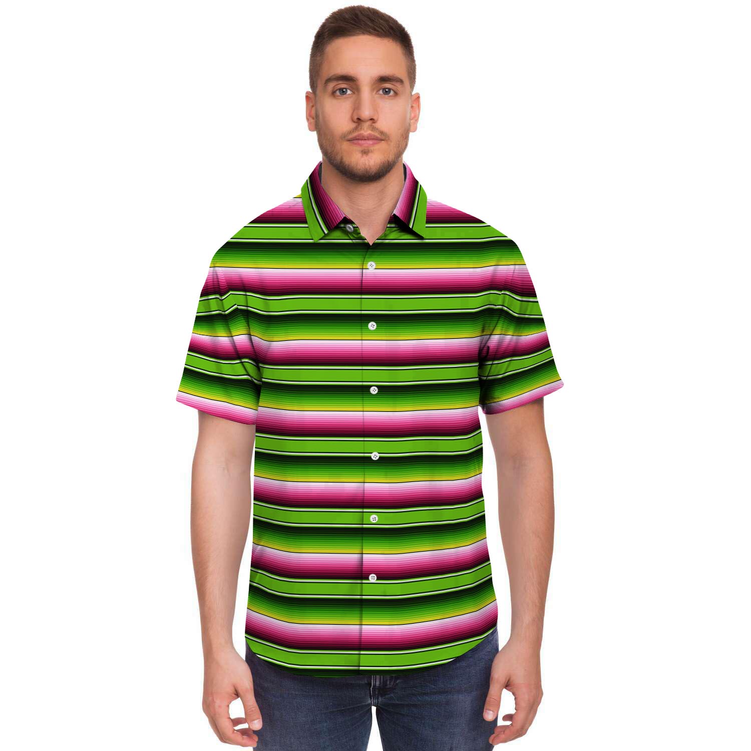 Green Mexican Baja Men's Short Sleeve Shirt-grizzshop