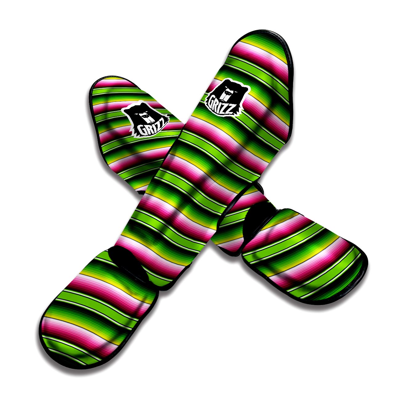 Green Mexican Baja Muay Thai Shin Guard-grizzshop