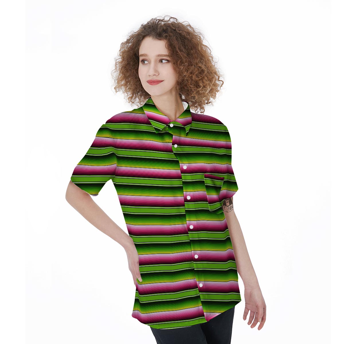Green Mexican Baja Women's Short Sleeve Shirts-grizzshop